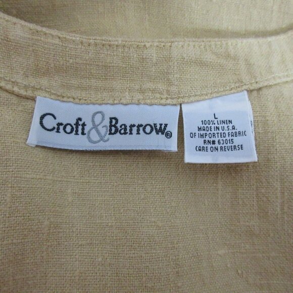 2-Piece 100% Linen Lagenlook Midi Sleeveless Dress-Button Jacket Set Sz Large - Picture 5 of 12